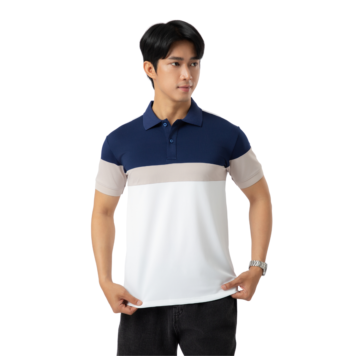 Áo Color Block Polo Nam Cá Tính A10
