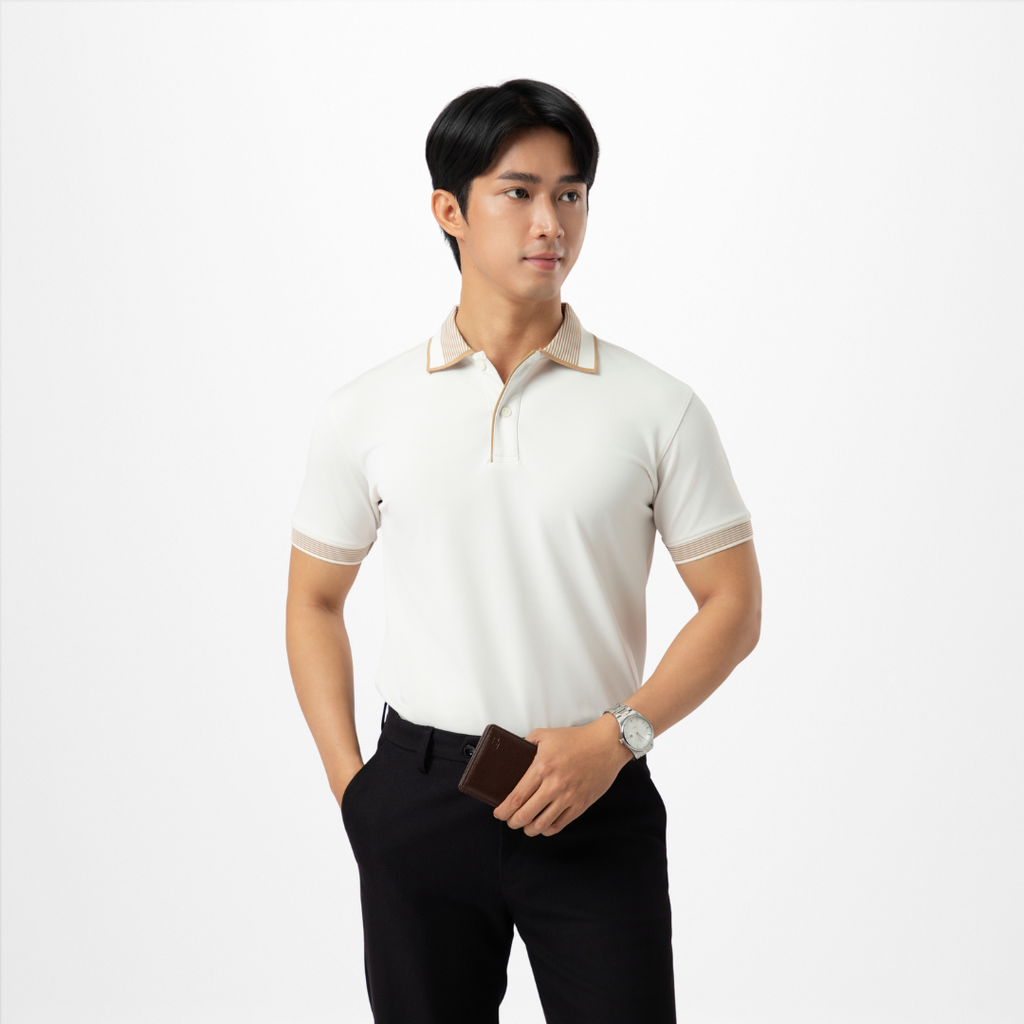 Áo Dual Stripe Polo Thanh Lịch A04