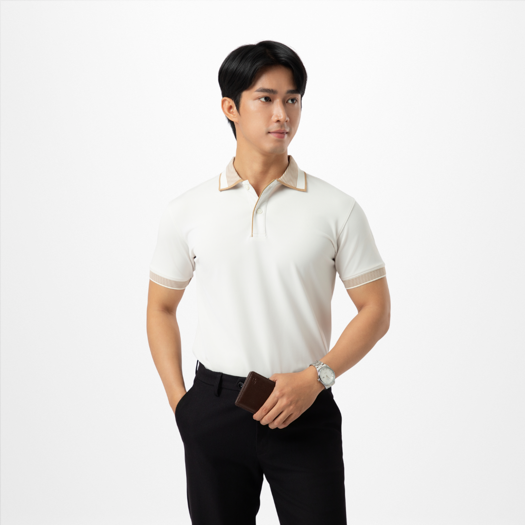 Áo Dual Stripe Polo Thanh Lịch A04