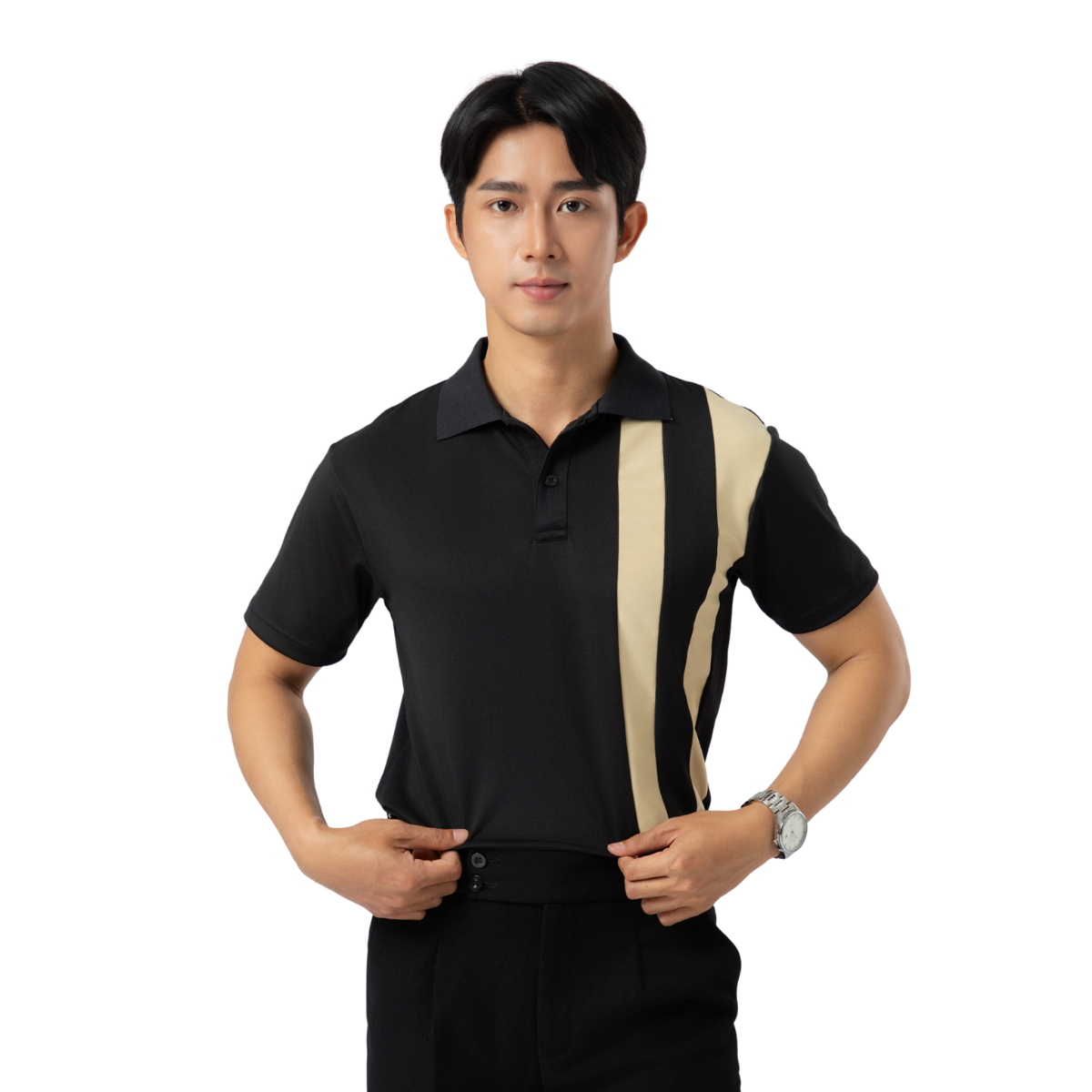 Áo Polo Nam Phối Sọc Cá Tính A32