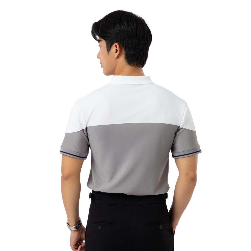 Áo Polo Nam Phối Màu Ngang Hiện Đại A36
