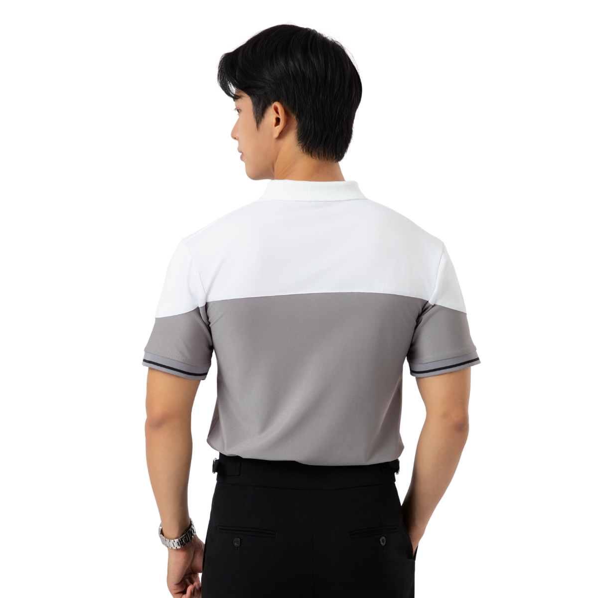 Áo Polo Nam Phối Màu Ngang Hiện Đại A36